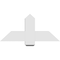 Ekena Millwork Eugene Architectural Grade PVC Gable Bracket, 36"W x 16 1/2"H x 6"D x 6"F, 11/12 Pitch GBP036X17X0606EUG00 - alternate 2